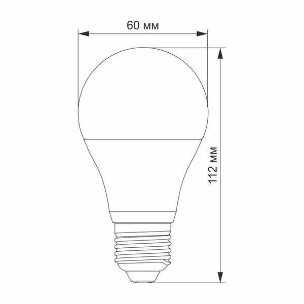 VIDEX A60e 10W E27 4100K 220V LED лампа 0017514 - постачальник електрообладнання для автоматизації простору Polygon Center