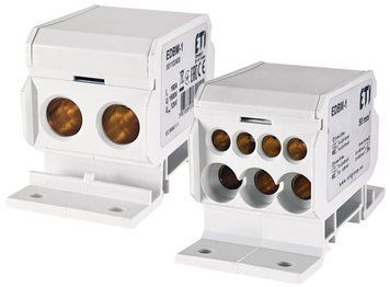Блок распределительный DIN/панель 160А 1500AC/DC ETI EDBM-1 (вх.1*4-50/вых.1*4-50+3*2,5-25+4*2,5-16) серый 1102400 &ndash; поставщик электрооборудования для автоматизации пространства Polygon Center