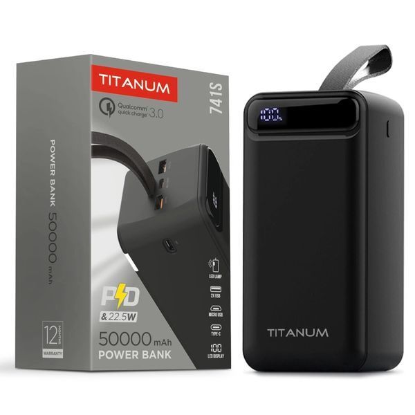 TITANUM 741S 22.5W Black 50000mAh Повербанк 0016939 &ndash; поставщик электрооборудования для автоматизации пространства Polygon Center