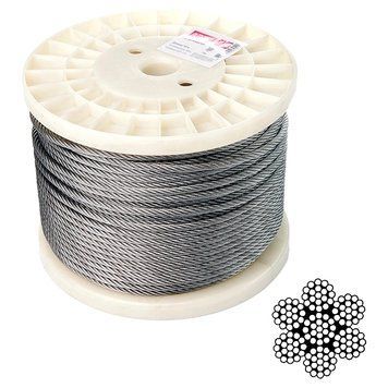 APRO 5 мм DIN 3055 (6х19+1х19) А2 100 м Трос нержавіючий 0025091 - постачальник електрообладнання для автоматизації простору Polygon Center
