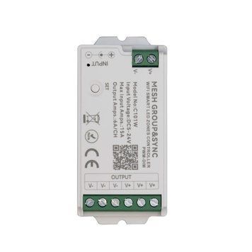 Димер управління PROLUM 4-Zone; ССТ; Wi-Fi; TUYA; 15A; Max; Series: HomeLink 404030 - постачальник електрообладнання для автоматизації простору Polygon Center