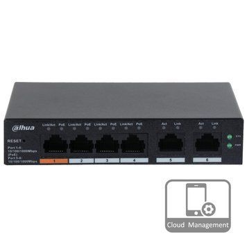 Dahua DH-CS4006-4GT-60 PoE Коммутатор 4 порта управляемый 0016226 &ndash; поставщик электрооборудования для автоматизации пространства Polygon Center