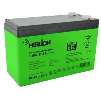 MERLION G-MLG1275F2 7.5 А&bull;ч 12В Свинцево-кислотна акумуляторна батарея 0020939 - постачальник електрообладнання для автоматизації простору Polygon Center