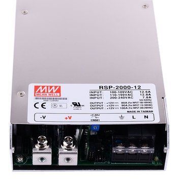 Блок живлення Mean Well RSP-1600-12 (1500W ; 125A; 12V; IP20) Series "RSP" 622015 - постачальник електрообладнання для автоматизації простору Polygon Center