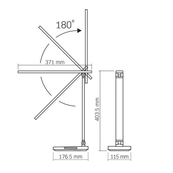 VIDEX VL-TF17B 18W 1800-6500K LED настольная лампа с беспроводной зарядкой 0017506 &ndash; поставщик электрооборудования для автоматизации пространства Polygon Center