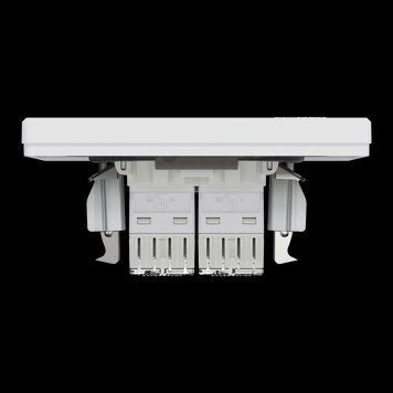 КОМП'ЮТЕРНА РОЗЕТКА RJ45 UTP КАТ. 5Е ПОДВІЙНА БІЛА ASFORA