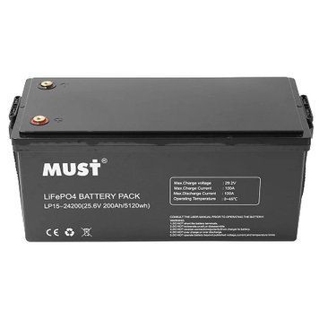 Must LP15-24200 25.6В 200А&bull;ч Літієва акумуляторна батарея