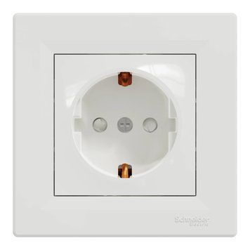 Schneider Electric ASFORA EPH2900221 Розетка одинарная с заземлением и шторкой