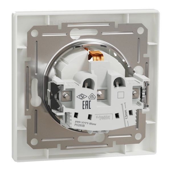 Schneider Electric ASFORA EPH3100121 Розетка одинарная с заземлением и крышкой