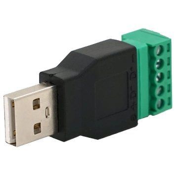 USB (5 контактов) с клеммами под кабель Роз'єм 0024284 - постачальник електрообладнання для автоматизації простору Polygon Center
