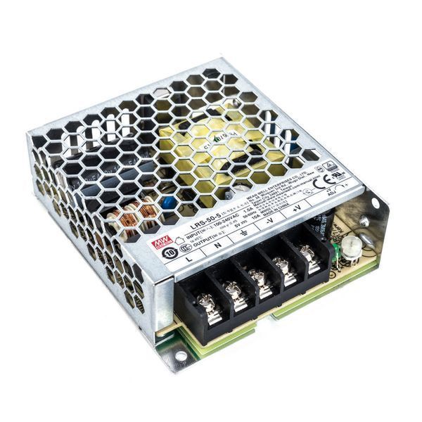 Блок живлення Mean Well LRS-50-5 (50W; 10A; 5V; IP20) Series "LRS" 611001 - постачальник електрообладнання для автоматизації простору Polygon Center