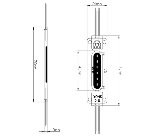 Светодиодный модуль PROLUM COB 2W 12V, Синий 320072 &ndash; поставщик электрооборудования для автоматизации пространства Polygon Center
