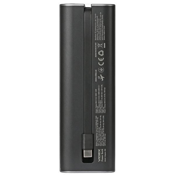 VIDEX VPB-366 PD100Вт 20000мА&bull;г Повербанк 0030037 - постачальник електрообладнання для автоматизації простору Polygon Center