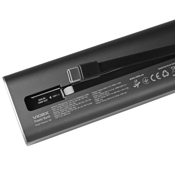 VIDEX VPB-366 PD100Вт 20000мА&bull;г Повербанк 0030037 - постачальник електрообладнання для автоматизації простору Polygon Center