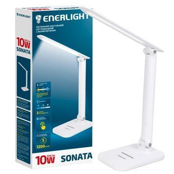 ENERLIGHT SONATA 3000-6000K Світильник настільний світлодіодний з акумулятором 0021748 - постачальник електрообладнання для автоматизації простору Polygon Center
