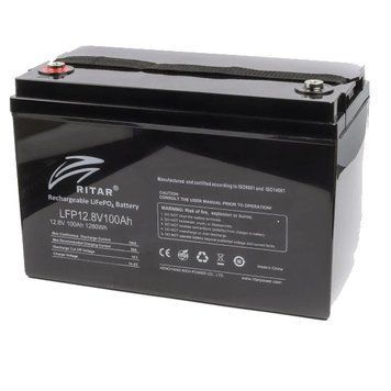 Ritar LFP12.8V100AH Акумуляторна батарея з bluetooth 0023434 - постачальник електрообладнання для автоматизації простору Polygon Center