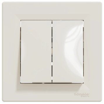 Schneider Electric Asfora EPH0300123 Выключатель двухклавишный самозажимной