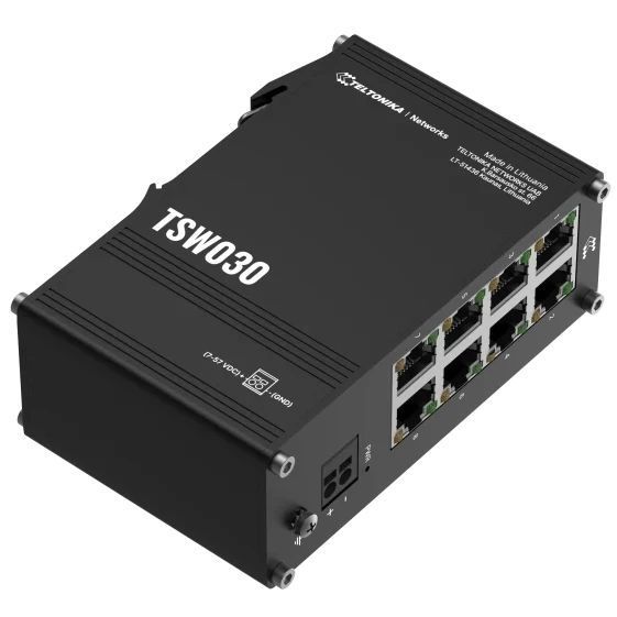 Teltonika TSW030 Комутатор 8 портів некерований 0026544 - постачальник електрообладнання для автоматизації простору Polygon Center