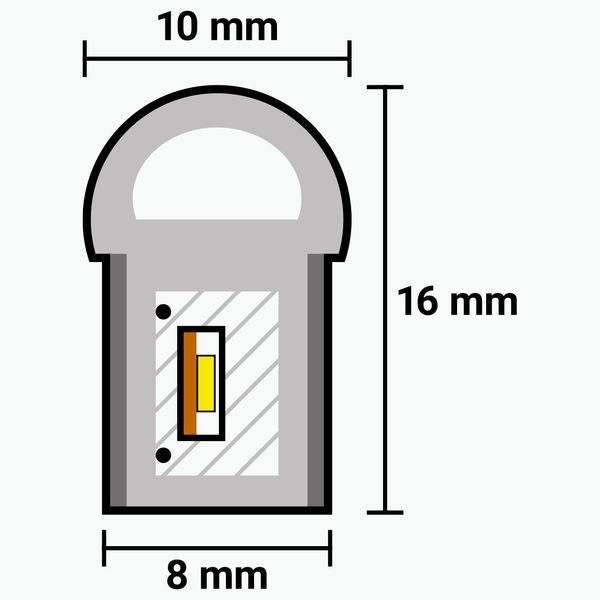 Светодиодный неон PROLUM&trade; 8x16, IP68, 12V, Series "SF", Белый, PRO 4180 &ndash; поставщик электрооборудования для автоматизации пространства Polygon Center