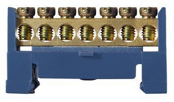 BC-507 6х9 7 отв. Нульова шина з ізолятором на Din-рейку A0150120032 &ndash; поставщик электрооборудования для автоматизации пространства Polygon Center