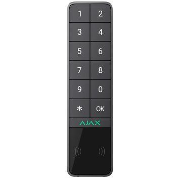 Ajax Keypad Outdoor graphite Бездротова клавіатура 0028898 - постачальник електрообладнання для автоматизації простору Polygon Center