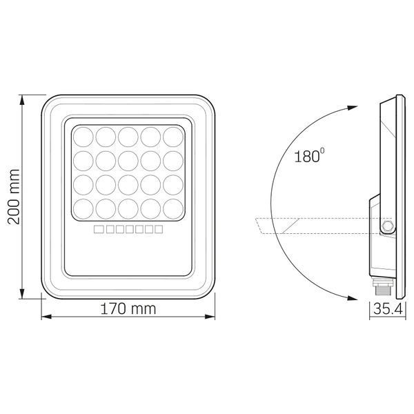VIDEX 500Lm 5000K 3.2 V LED прожектор автономний 0017532 - постачальник електрообладнання для автоматизації простору Polygon Center