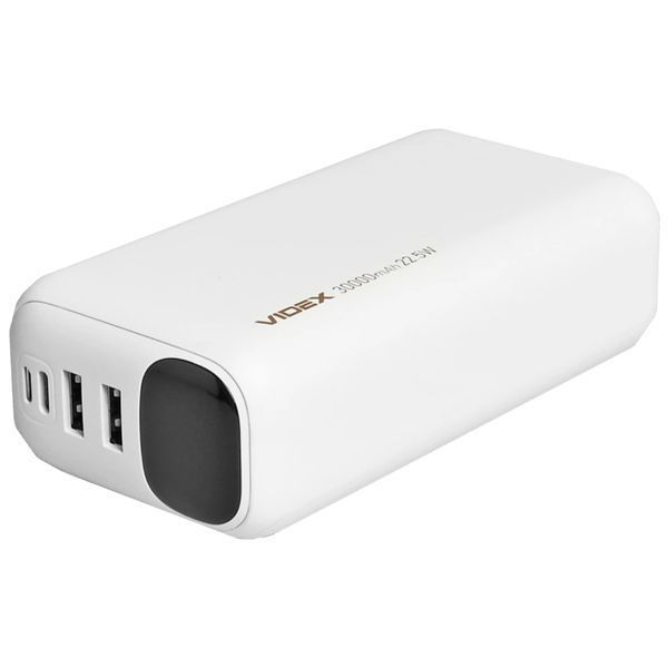 VIDEX VPB-297 22.5W White 30000mAh Повербанк 0028291 - постачальник електрообладнання для автоматизації простору Polygon Center
