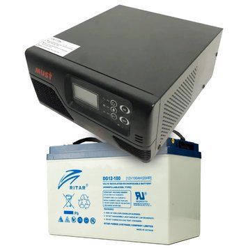 MUST EP20-R600W + 12V 100Ah DG12-100 Комплект ДБЖ + АКБ 0028090 - постачальник електрообладнання для автоматизації простору Polygon Center