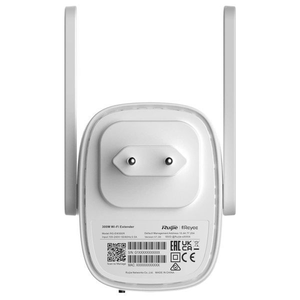 Ruijie Reyee RG-EW300R 300M Wi-Fi репітер 0012845 - постачальник електрообладнання для автоматизації простору Polygon Center