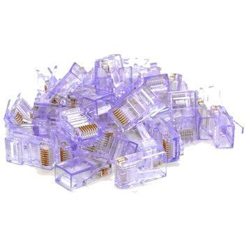Merlion RJ-45 8P8C UTP Cat-5 (100 шт/уп.) Q100 Violet Конектор 0024550 - постачальник електрообладнання для автоматизації простору Polygon Center