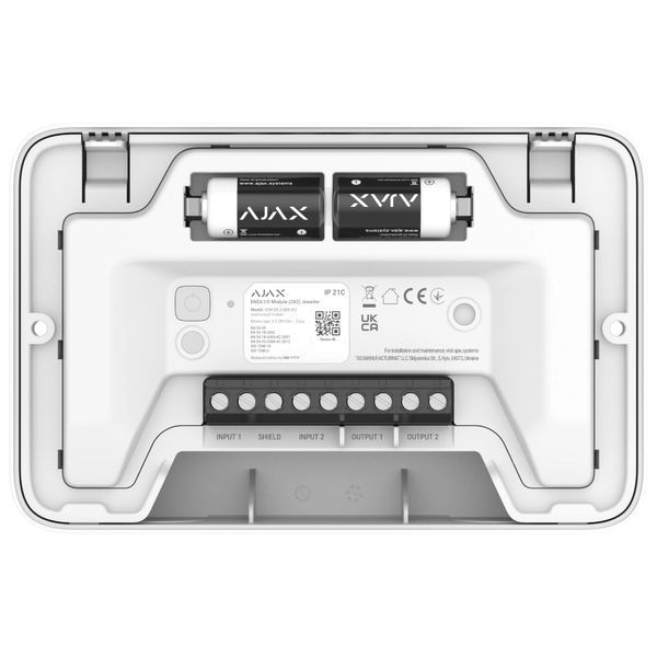 Ajax EN54 I/O Module (2X2) white Адресный модуль 0027590 - постачальник електрообладнання для автоматизації простору Polygon Center