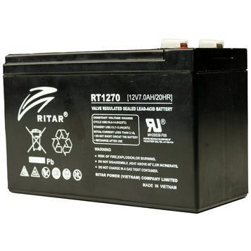 Ritar RT1270 7А&bull;ч 12В Свинцево-кислотна акумуляторна батарея