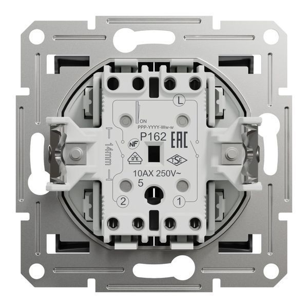Schneider Electric EPH0300171 Asfora Выключатель 2-клавишный антрацит, пластик, без подсветки и индикации, для врезного монтажа