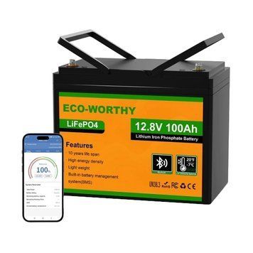 Eco-Worthy LiFePO4 12V 100Ah bluetooth Акумуляторна батарея 0034012 - постачальник електрообладнання для автоматизації простору Polygon Center