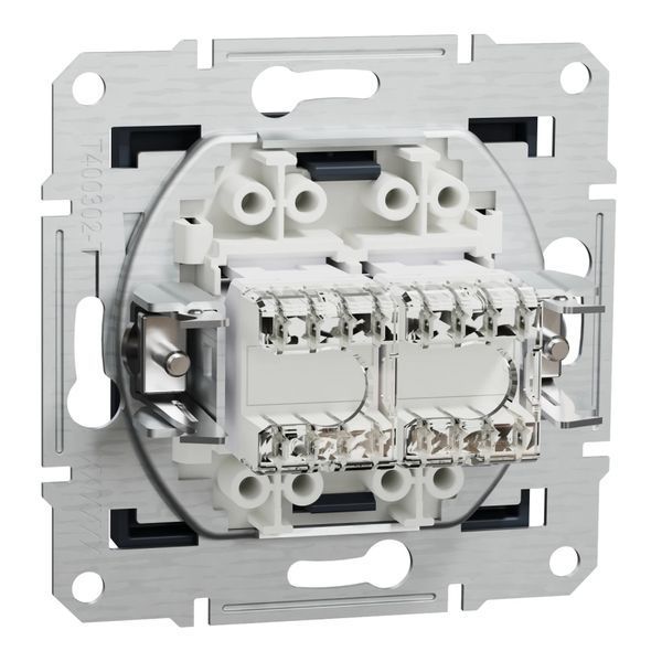 Schneider Electric EPH4400171 Asfora Розетка комп'ютерна антрацит, пластик, для врізного монтажу