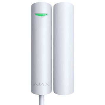 Ajax DoorProtect Fibra white Дротовий магнітоконтактний сповіщувач 0011028 - постачальник електрообладнання для автоматизації простору Polygon Center