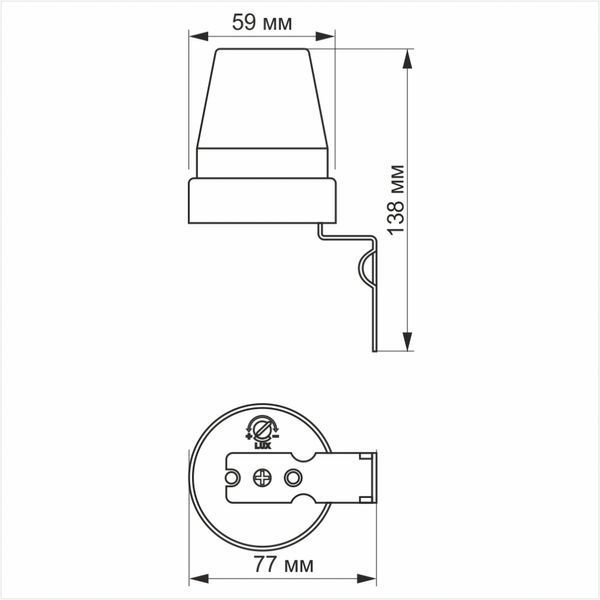 VIDEX VL-SN02 10A 220V Датчик освітлення фотометричний 0017539 - постачальник електрообладнання для автоматизації простору Polygon Center