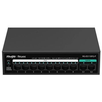 Ruijie Reyee RG-ES110FG-P PoE Коммутатор 10 портов неуправляемый 0018544 &ndash; поставщик электрооборудования для автоматизации пространства Polygon Center