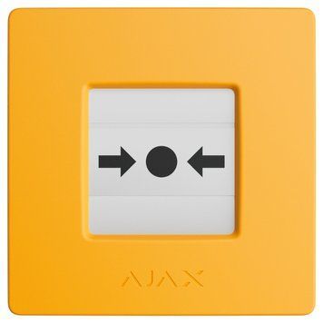 Ajax Manual Call Point (Yellow) ручний бездротовий Сповіщувач 0034607 - постачальник електрообладнання для автоматизації простору Polygon Center