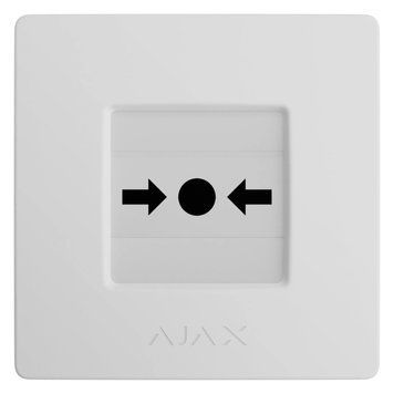 Ajax Manual Call Point (White) (8EU) ASP ручний бездротовий Сповіщувач 0034618 - постачальник електрообладнання для автоматизації простору Polygon Center