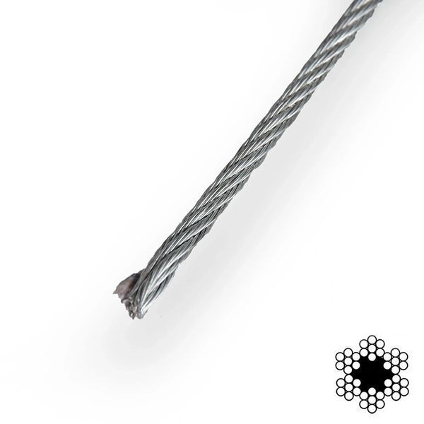 APRO 4мм DIN 3055 (6x7) бухта 200м Трос оцинкованный 0028137 - постачальник електрообладнання для автоматизації простору Polygon Center