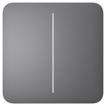 Ajax&nbsp;SoloButton&nbsp;(2-gang)&nbsp;grey Кнопка двоклавішного вимикача 0024773 - постачальник електрообладнання для автоматизації простору Polygon Center