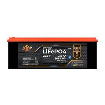 Акумулятор LP LiFePO4 25,6V -315 Ah (8064Wh) (BMS 200A/100А) пластик Smart BT LP41224 - постачальник електрообладнання для автоматизації простору Polygon Center