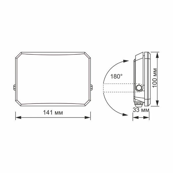 VIDEX F3 30W 5000K 220V LED прожектор 0017494 - постачальник електрообладнання для автоматизації простору Polygon Center