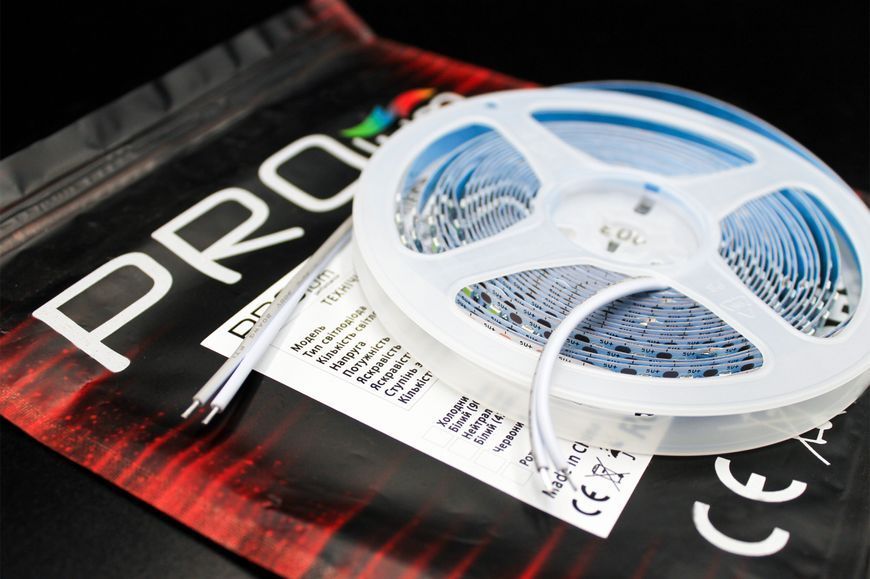 Светодиодная LED лента PROLUM&trade; 5V; 2835\120; IP20; Series "S", Белый, 6500К 311003 &ndash; поставщик электрооборудования для автоматизации пространства Polygon Center