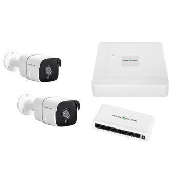 Комплект видеонаблюдения уличный на 2 цилиндрические камеры GV-IP-K-W60/02 5MP (Lite) LP19729 &ndash; поставщик электрооборудования для автоматизации пространства Polygon Center