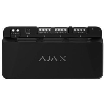 Блок питания Ajax Superior LineSupply (75W) black Fibra 0025186 - постачальник електрообладнання для автоматизації простору Polygon Center