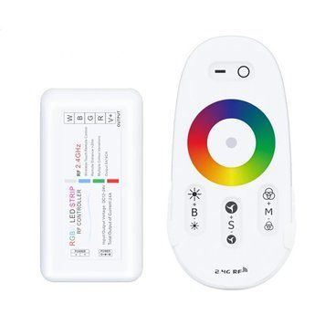 Контроллер RGB + W PROLUM (RF; 5K; сенсорний; 18A; Білий) 402027 - постачальник електрообладнання для автоматизації простору Polygon Center