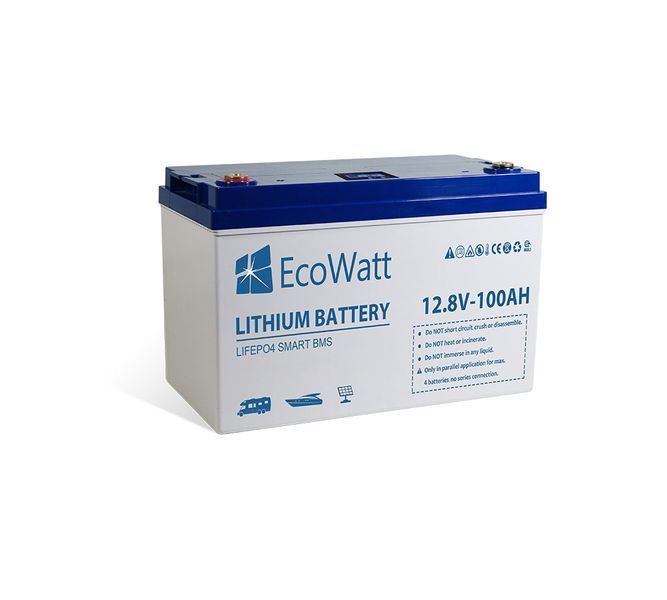 Літієва батарея Ecowatt LED LiFePO4 12,8 В 100Ah ECO-12-100S - постачальник електрообладнання для автоматизації простору Polygon Center