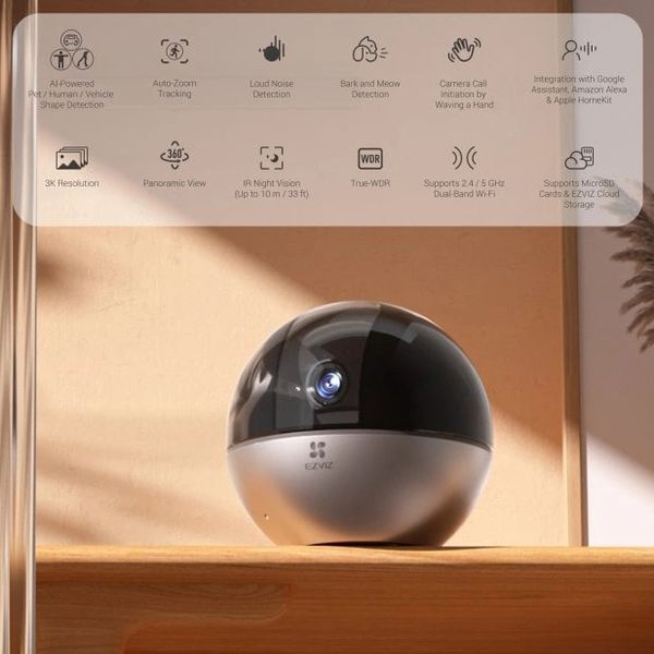 E6 (5W2F,4mm cs-e6) Wi-Fi IP відеокамера Ezviz 0016596 - постачальник електрообладнання для автоматизації простору Polygon Center